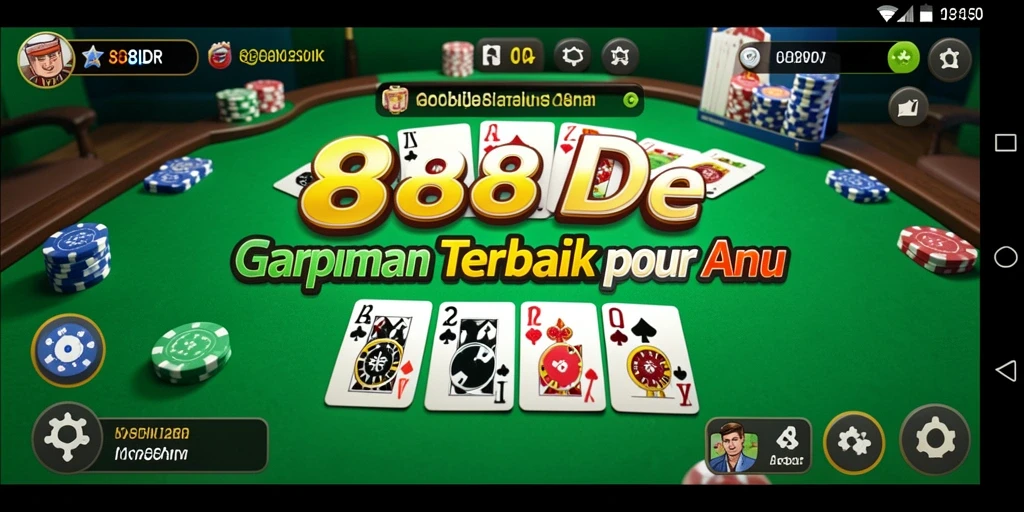 Screenshot gameplay 888IDR menampilkan suasana permainan Gaple yang ramai dan seru.