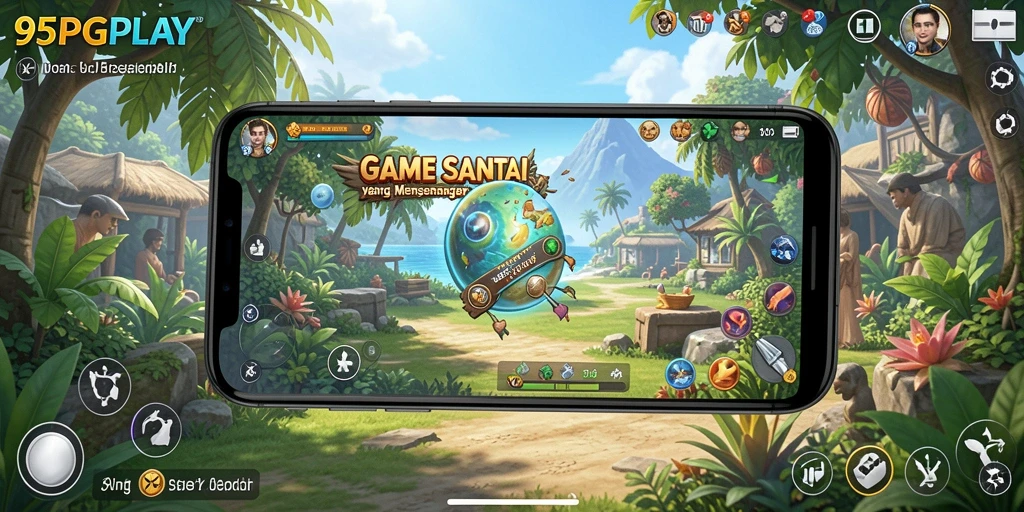Tampilan gameplay 95PGPLAY yang cerah dan menarik.