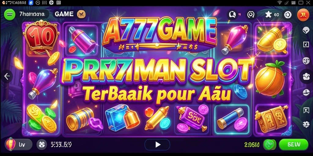 Tampilan menarik gameplay Slot A777GAME dengan berbagai tema.