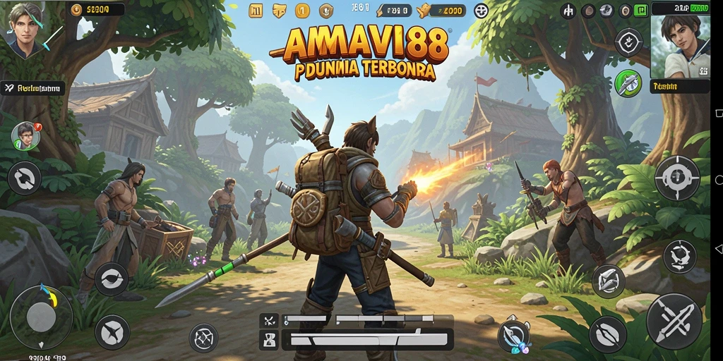 Gameplay seru AMAVI88 di dunia terbuka.