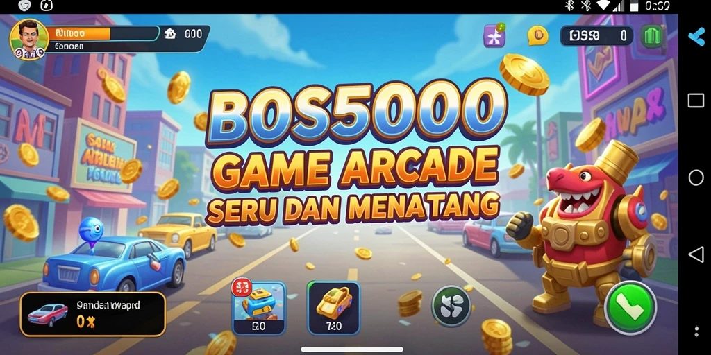 Screenshot gameplay menunjukkan aksi seru di BOS5000.