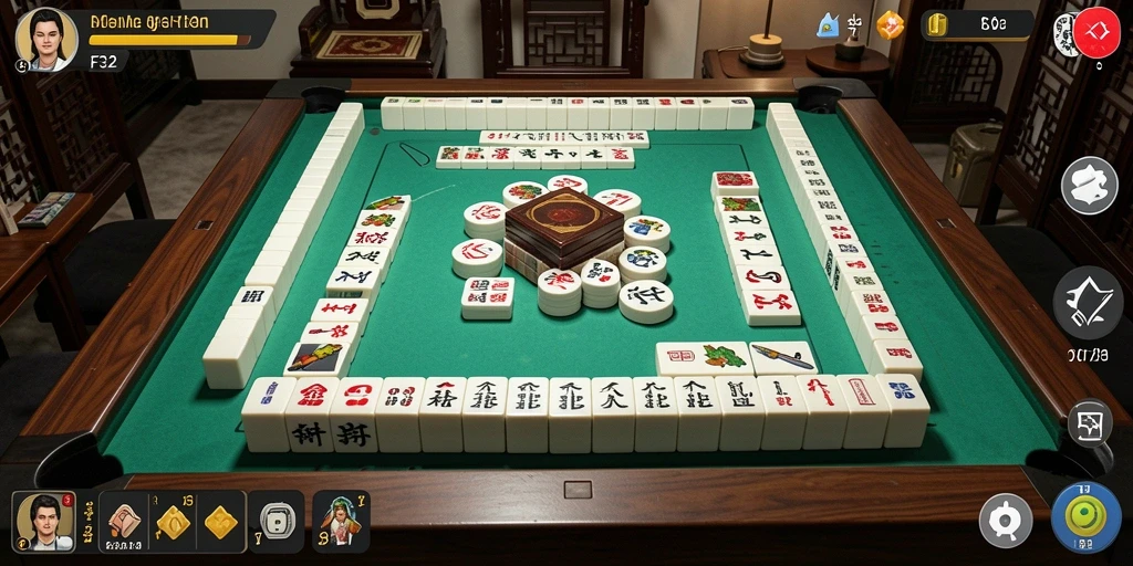 Tampilan gameplay Mahjong yang mengasyikkan dalam F32.