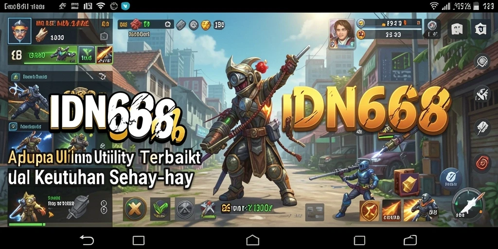 Tampilan utama aplikasi IDN668 dengan fitur Utility yang lengkap.