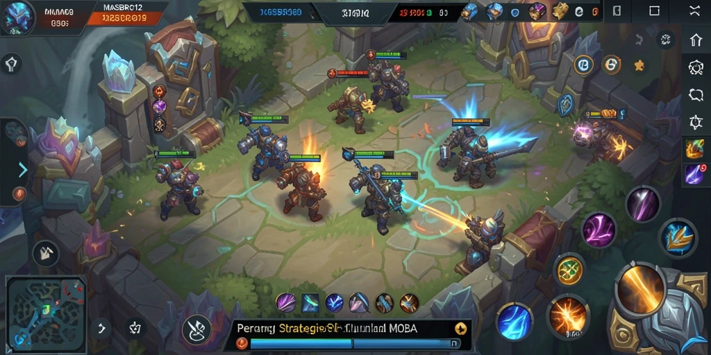 Tampilan menarik dari gameplay MOBA yang intens dan penuh strategi.