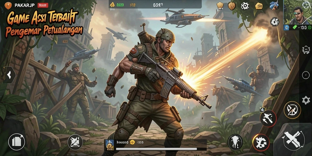 Gameplay mendebarkan dalam PAKARJP yang penuh aksi.