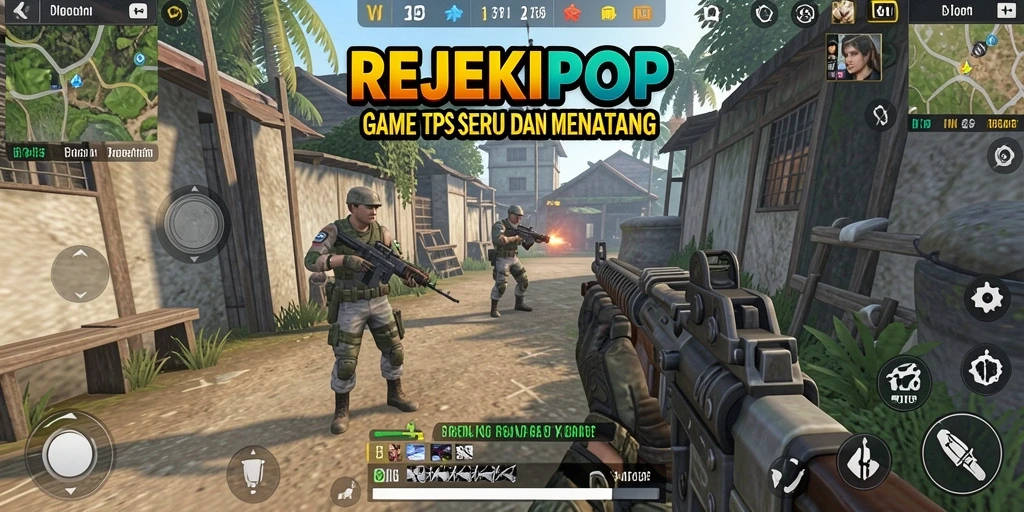 Screenshot gameplay REJEKIPOP menampilkan aksi menegangkan di arena pertarungan.
