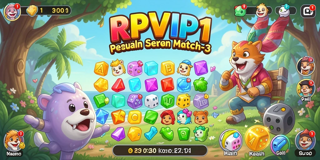 Tangkapan layar dari gameplay seru RPVIP1 dalam genre Match-3.