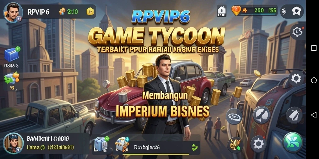 Tampilan gameplay menarik dalam RPVIP6 yang memperlihatkan manajemen bisnis.