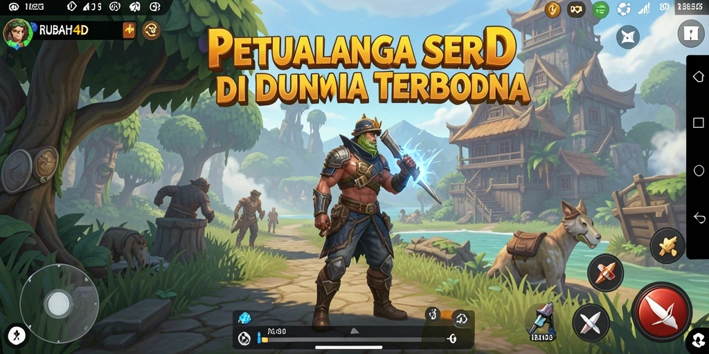 Tampilan gameplay seru dalam dunia terbuka RUBAH4D yang menawan.
